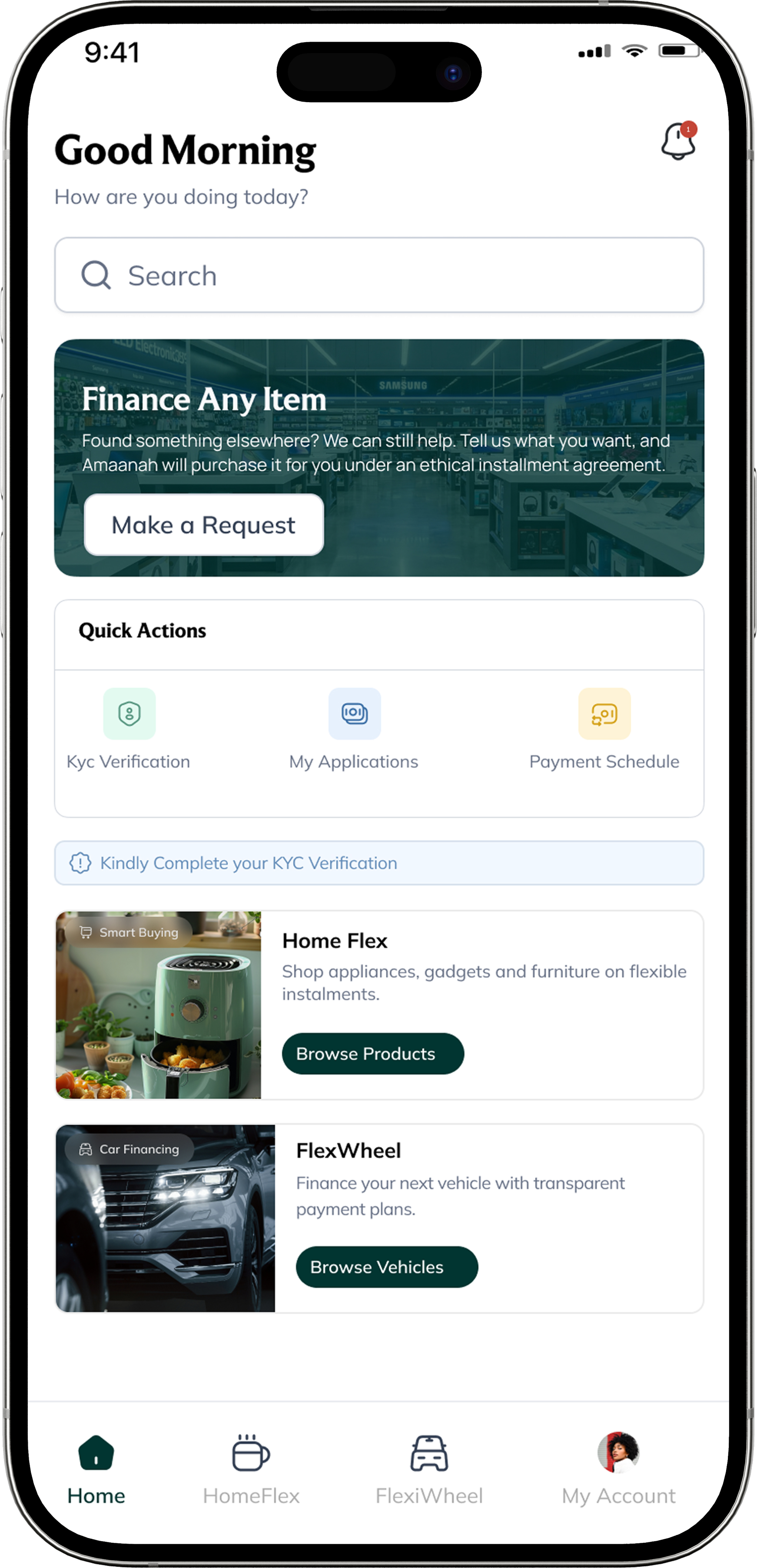Amaanah mobile app